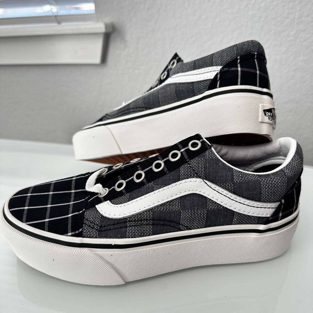 Vans Woven Old Skool Check Platform